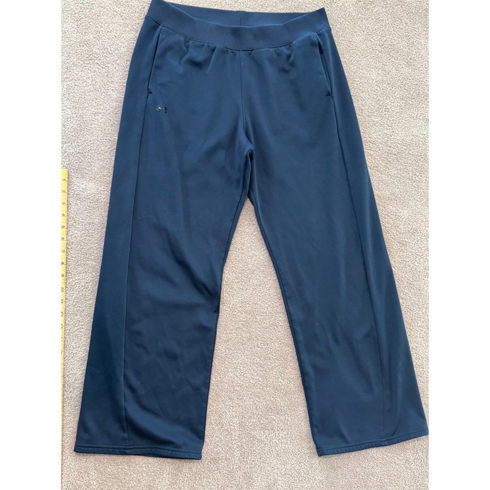 Under Armour ColdGear Pants Men's Large Navy Loose Fit Lined Flaw Activewear Gym
